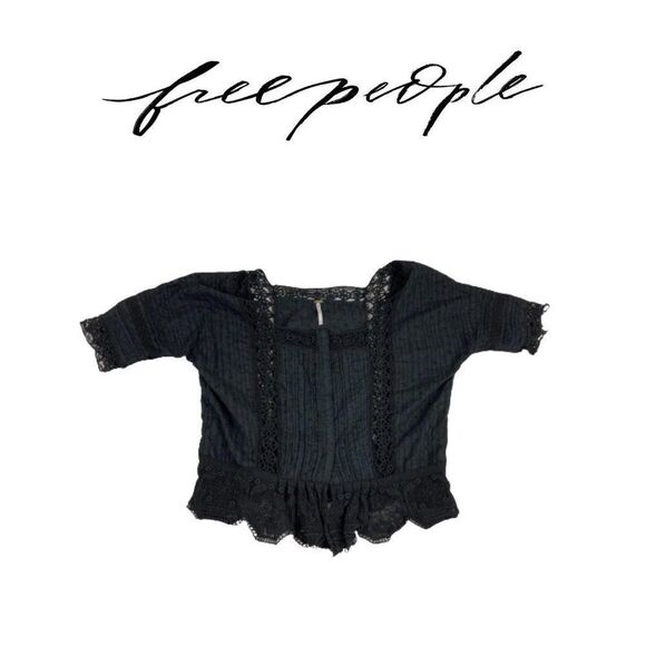 Free People Black Top. Sz XS - Picture 1 of 4